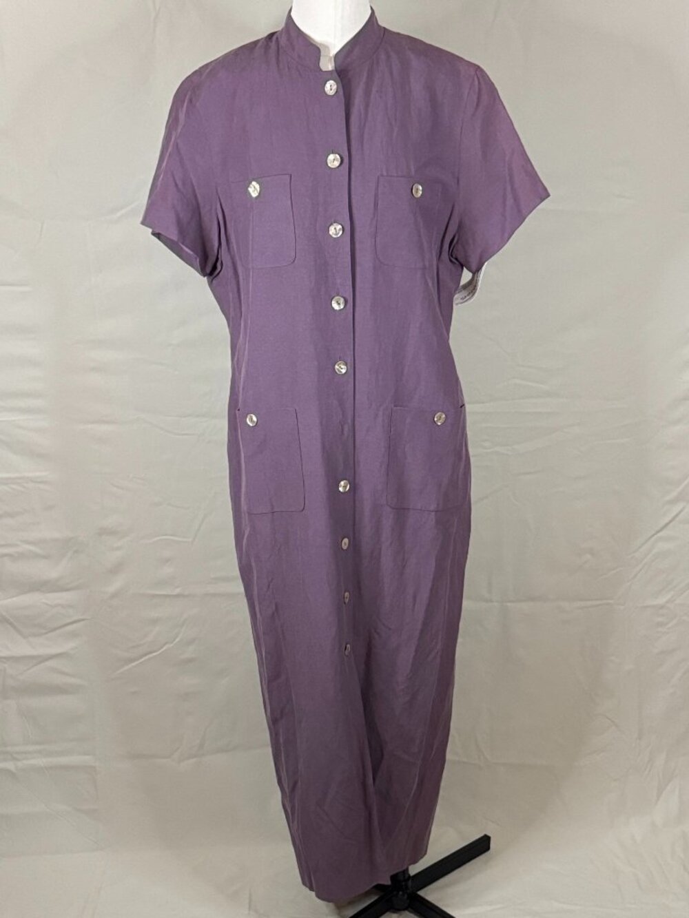 NWT! Vintage 1990s SILX by August Silk Purple Maxi Dress